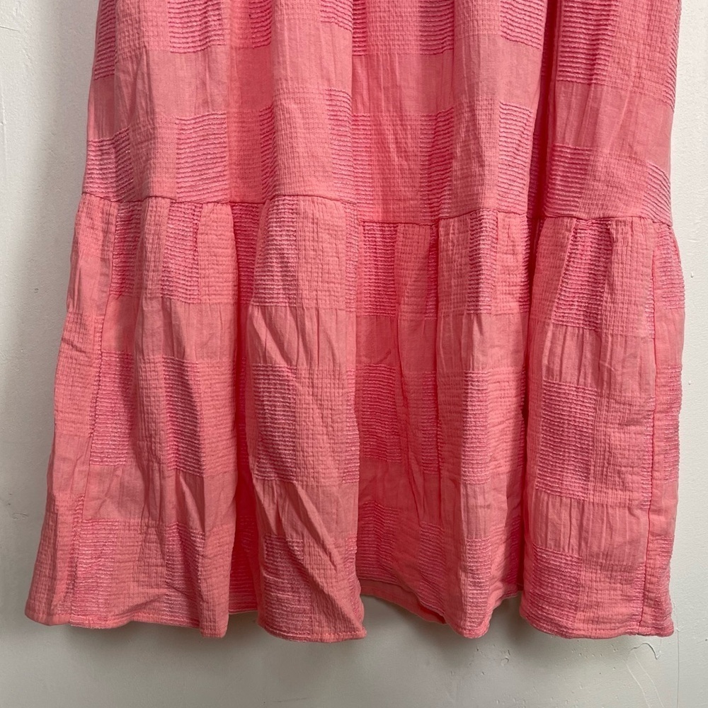 Frnch Maxi Dress Womens Medium Pink Sleeveless Cotton Blend Scoop Back NWT NEW - Picture 5 of 10